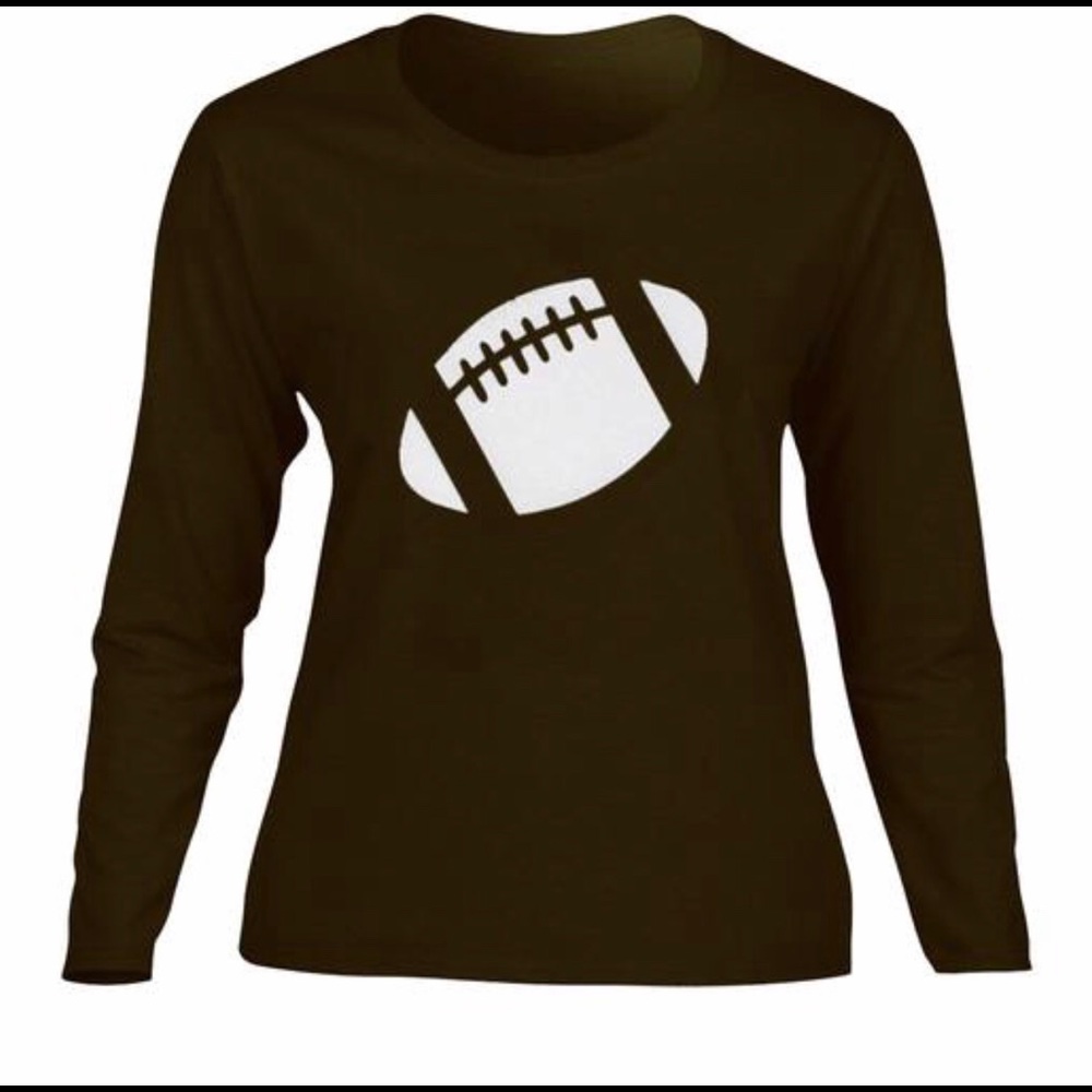 Football Shirt Mom Brown Long Sleeve